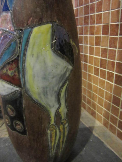 Fantastic Gambone Fantoni Italian Pottery Horse And Rider Lamp For Sale 2