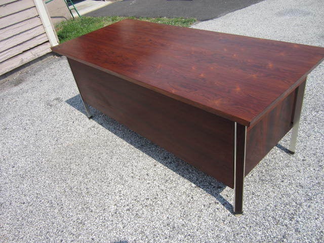 Late 20th Century Fabulous Finn Juhl Danish Modern Rosewood Diplomat Desk Mid-Century