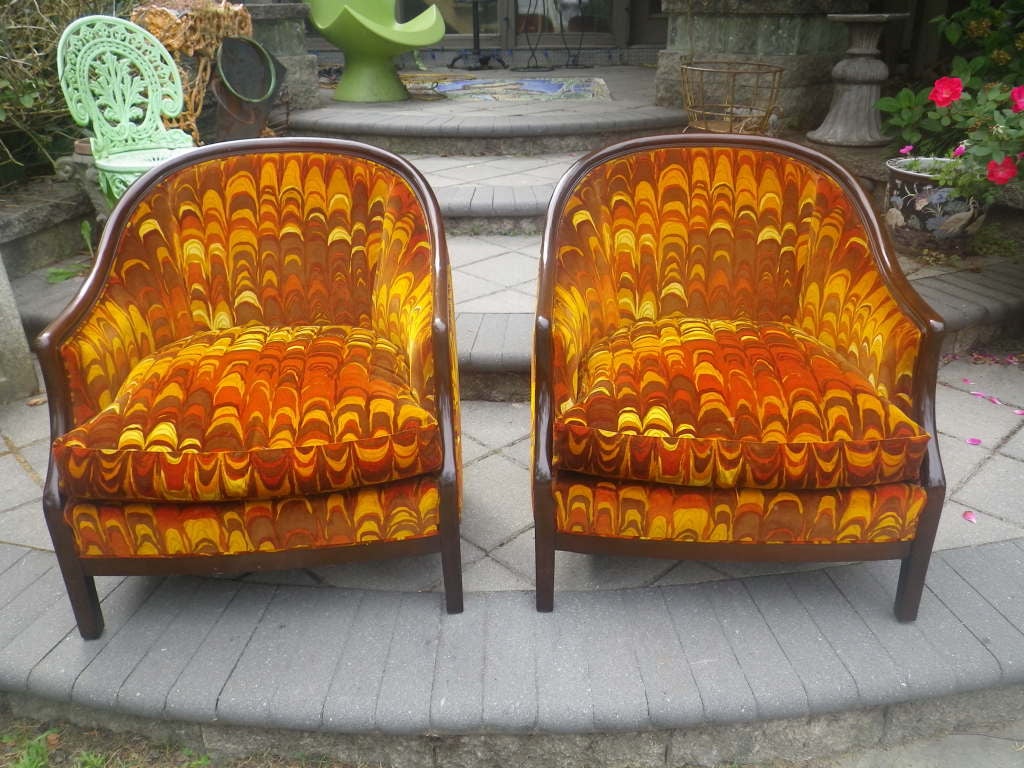 Outstanding pair of milo baughman lounge chairs made by directional.  These fine and exceptional chairs are covered in jack lenor larsen cotton velvet fabric in fantastic condition.  The cushions are filled with down making them ohhh so