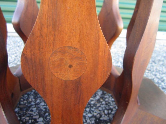 American Probber Style Walnut Octagon Extension Table 3 Leaves
