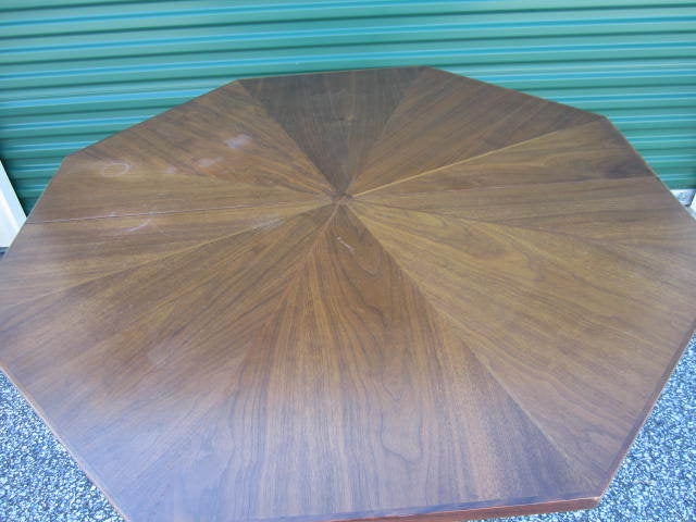 Probber Style Walnut Octagon Extension Table 3 Leaves 2