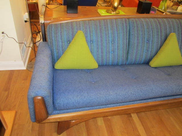 Adrian Pearsall Sculptural Walnut Long Low Sofa Mid-century