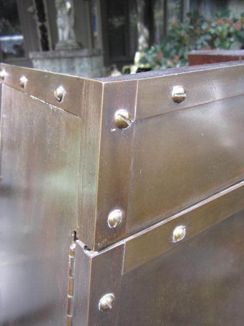  Patinated Brass Hanging Cabinet 2