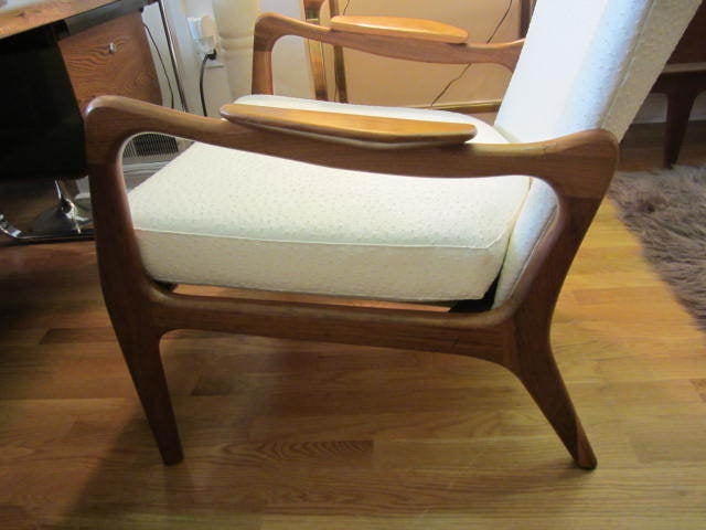 Adrian Pearsall Tall Wing Back Sculptural Walnut Lounge Chair 5