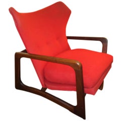 Fabulous Adrian Pearsall Sculptural Walnut Lounge Chair