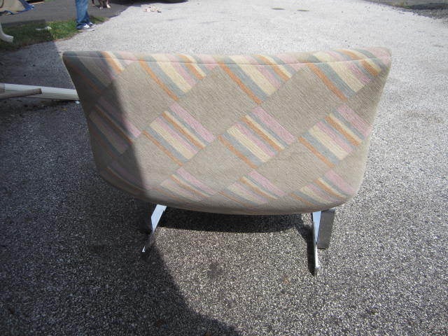 Mid-Century Modern Saporiti Italia Onda Lounge Chair With Ottoman Mid-century