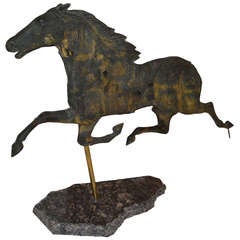 Shot-up and Antique Horse Weathervane