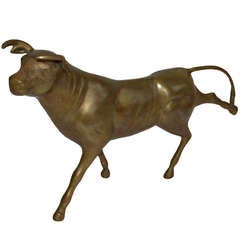 Vintage Full-Body Brass Bull