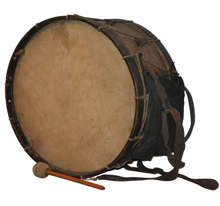 Große dänische Trommel aus dem 19. Jahrhundert (Handgefertigt)