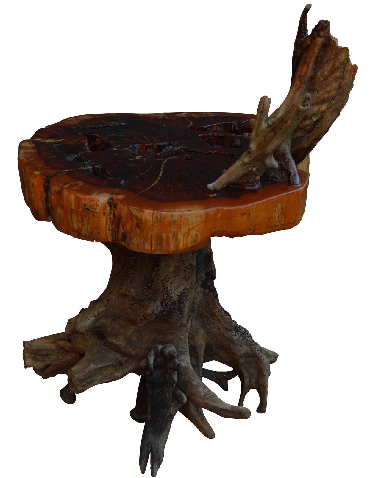 Organic Wooden Side Table Or Stool 1