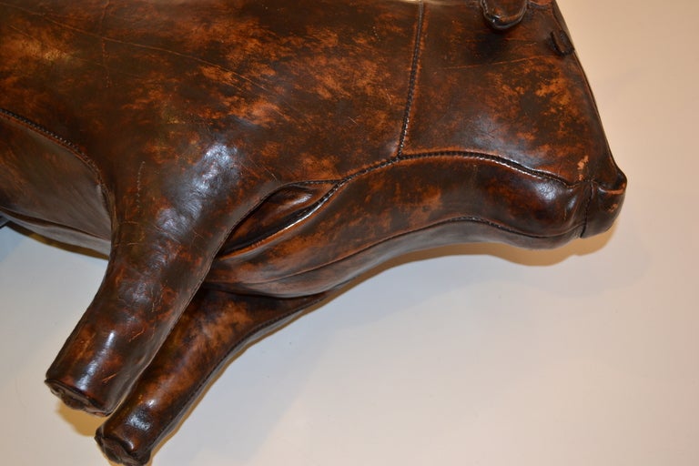 Foot stool - Abercrombie & Fitch Leather Bull 4