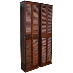 Used Pair of Tall Mens Dressing Cabinets - Hotel Vendome