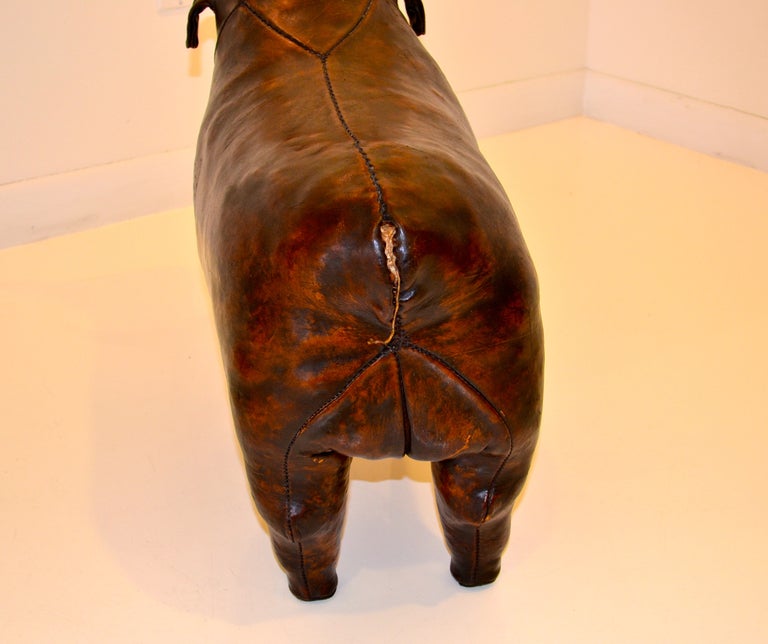Foot stool - Abercrombie & Fitch Leather Bull 3