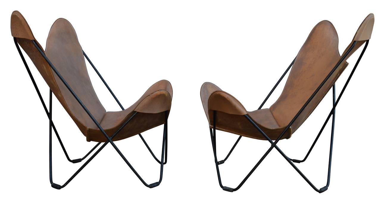 American Pair of Vintage Butterfly Ferrari-Hardoy Chairs