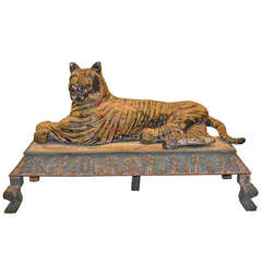 19th Century Nepalese Sculpture of a Bengal Tiger