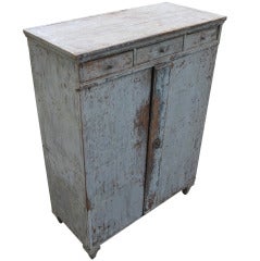 Antique Gustavian 1790s Swedish Blueish Dresser