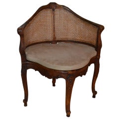 18th Century Walnut Corner Chair, France 9