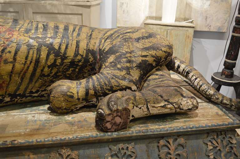 19th Century Nepalese Sculpture of a Bengal Tiger 3