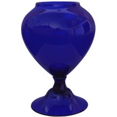 19th C. Blue Glass Potpourri, Gjøvik Sweden