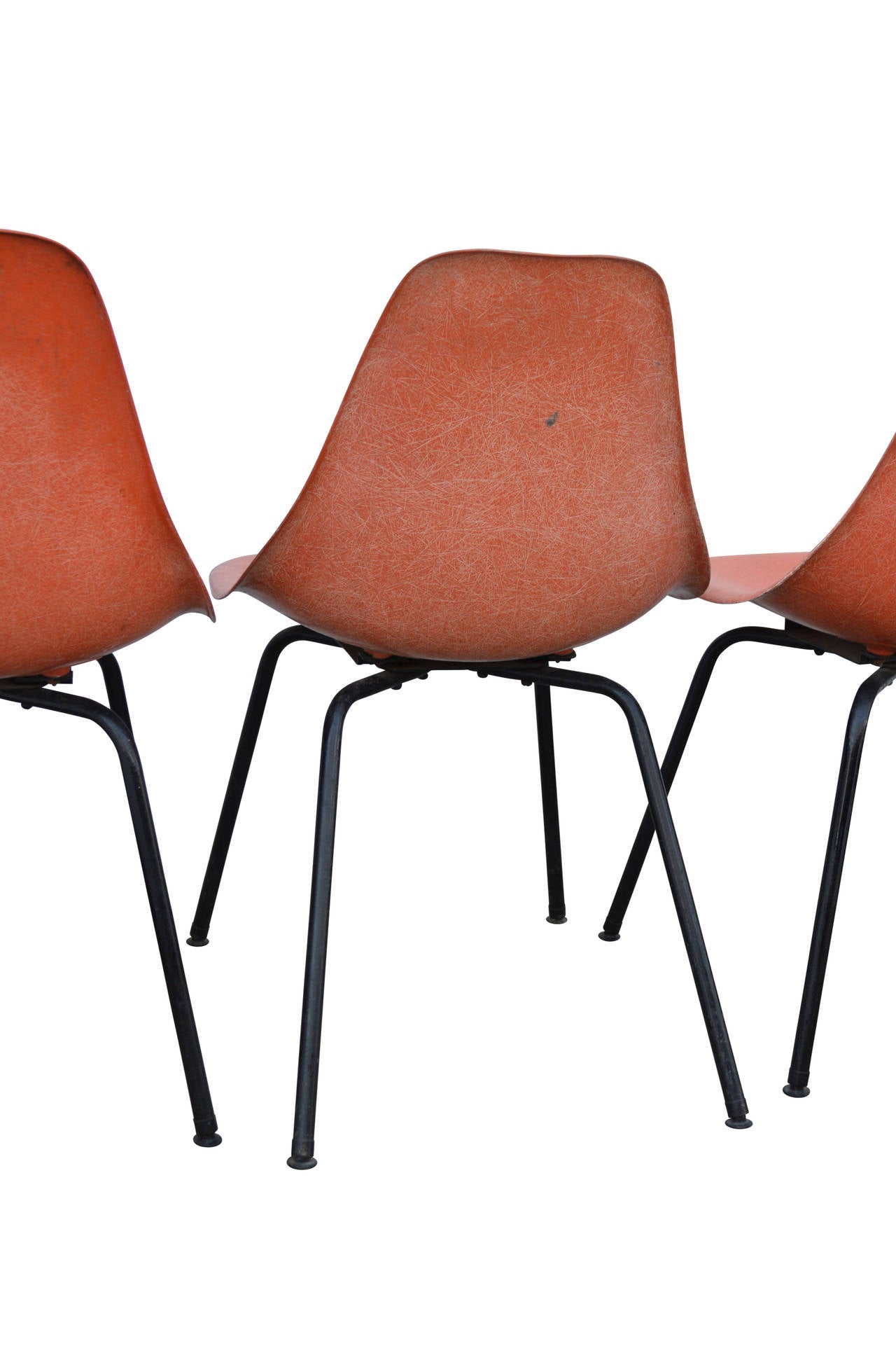 Mid-Century Modern 3 Dining Chairs in Charles Eames Manner