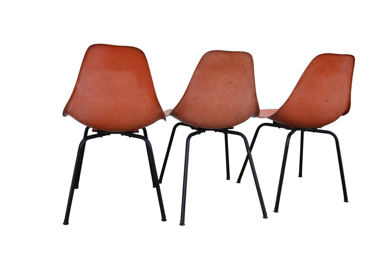 3 Dining Chairs in Charles Eames Manner 1