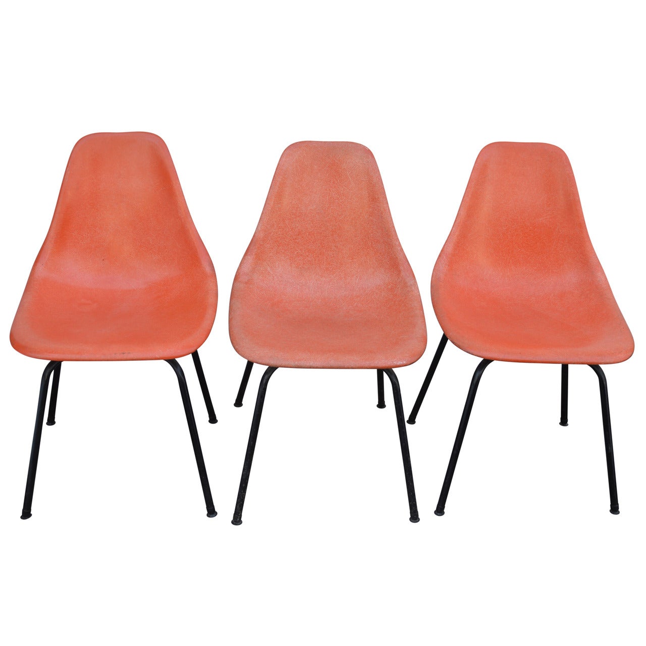 3 Dining Chairs in Charles Eames Manner