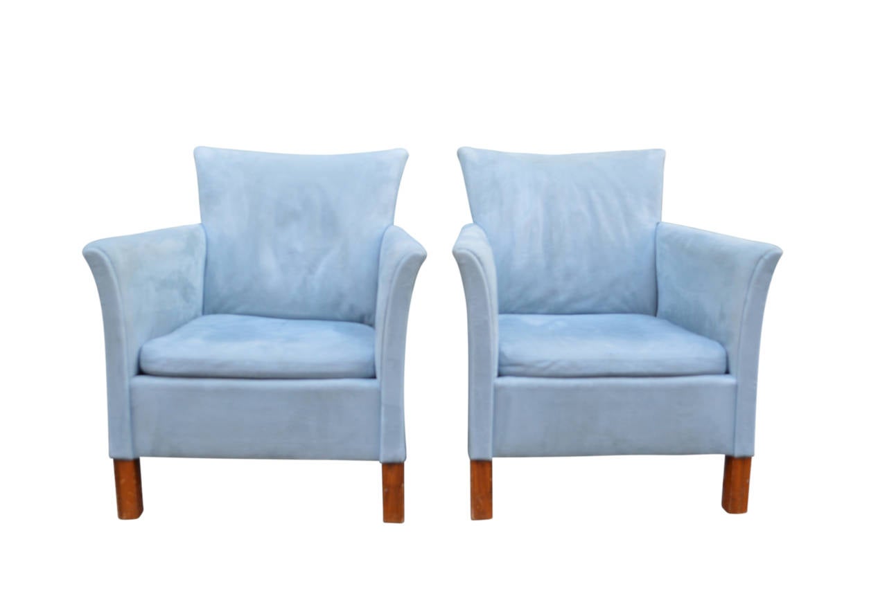 Pair of Danish Mid-Century Modern Armchairs In Good Condition In Haddonfield, NJ