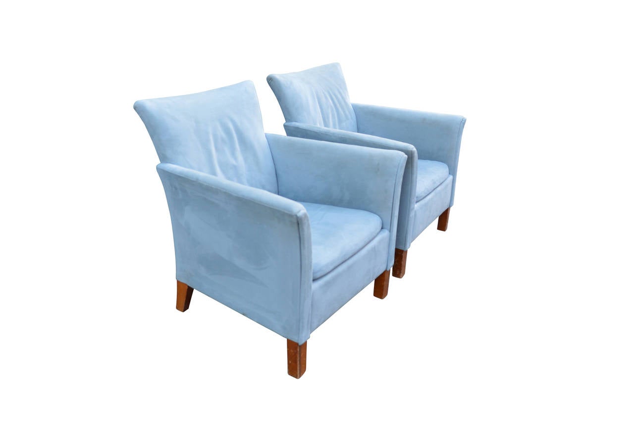 Pair of Danish Mid-Century Modern armchairs.