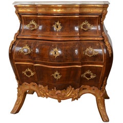 Antique 18th c. Rococo Ortmann Walnut Dresser