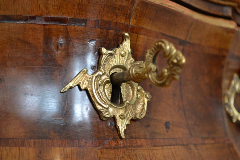 18th c. Rococo Ortmann Walnut Dresser 1