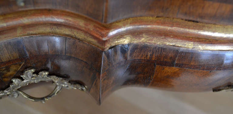 18th c. Rococo Ortmann Walnut Dresser 3
