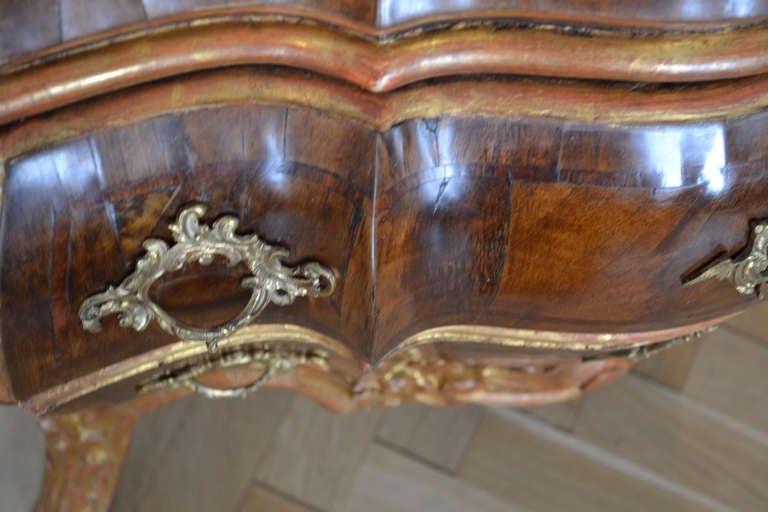 18th c. Rococo Ortmann Walnut Dresser 4