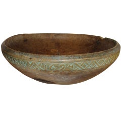 17th Century Wooden Bowl, Sweden 11