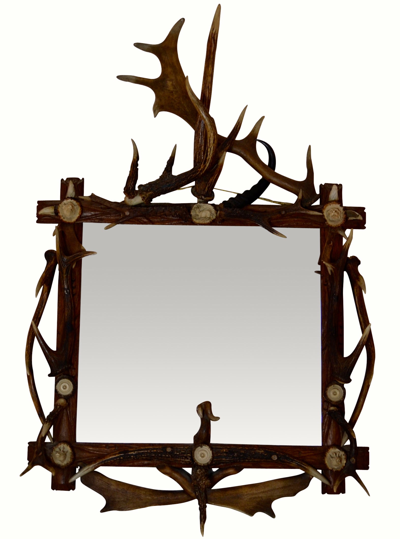 English Antler Mirror