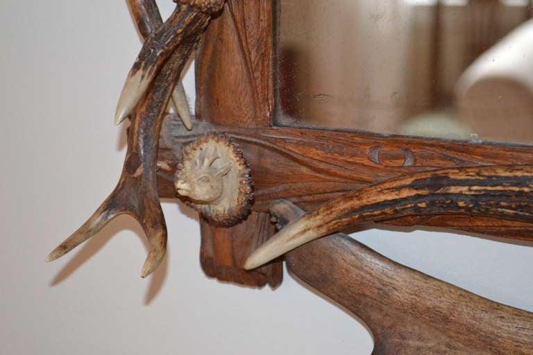 English Antler Mirror 2