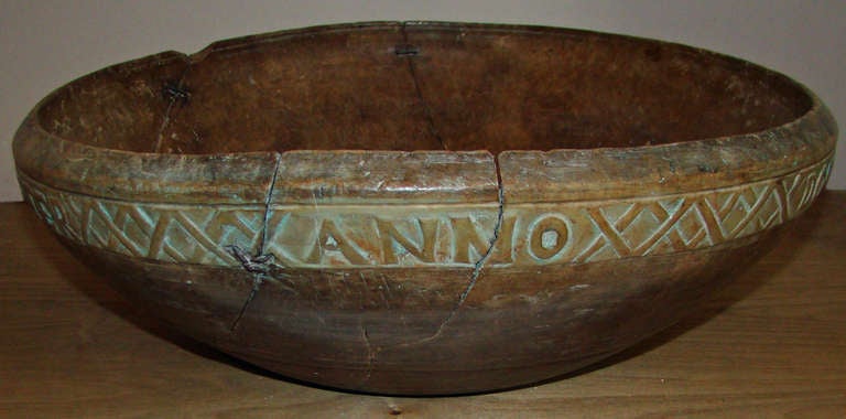 17th Century Wooden Bowl, Sweden For Sale 1