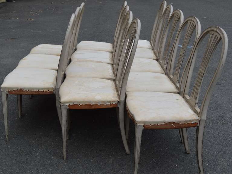 Set of 12 Gustavian Dining Chairs 4