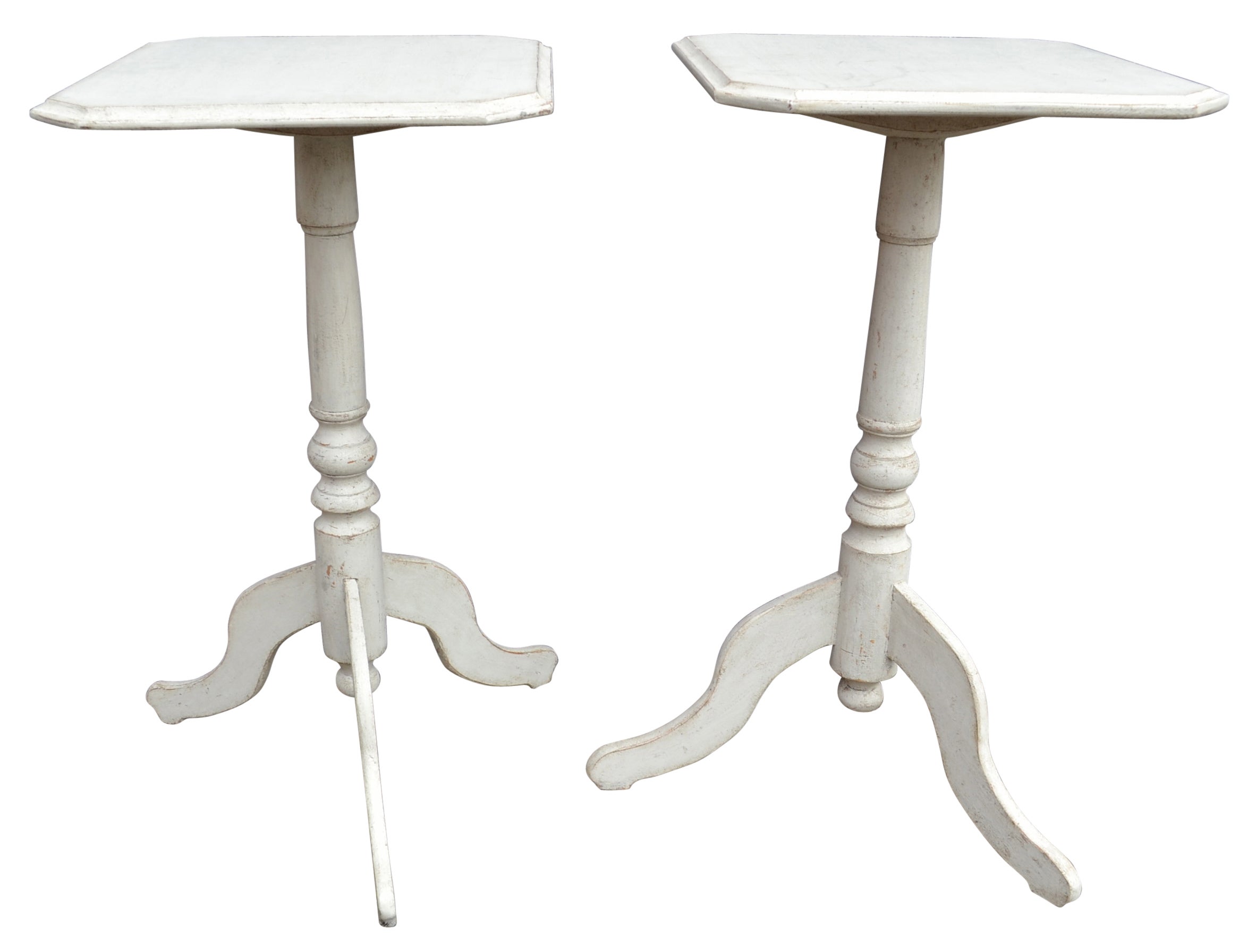 Pair Of Small Square Side Tables, GustavianStyle at 1stDibs