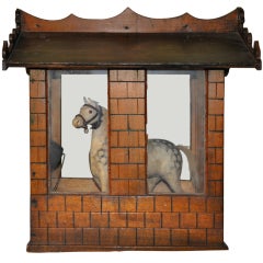 19th Century Toy Horse in Stable