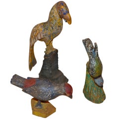 Wooden Folk Art Birds