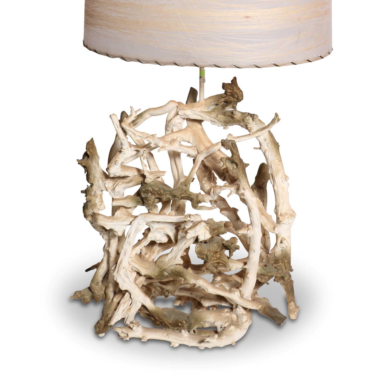 American Large  Washed Driftwood Lamp
