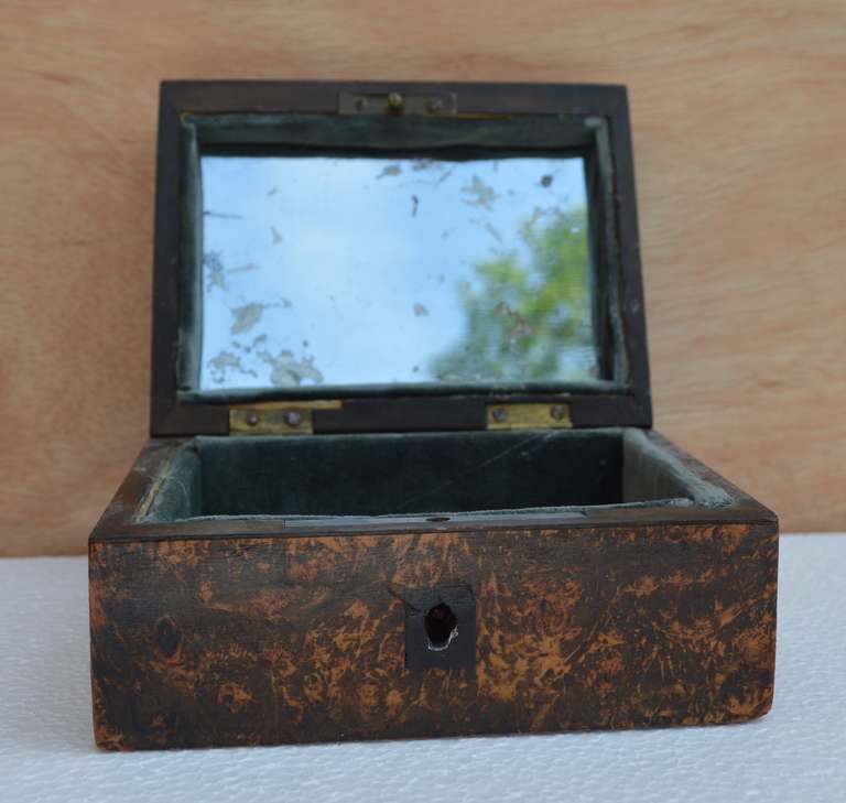 19th C Swedish Birch Wood Jewelry Box 3