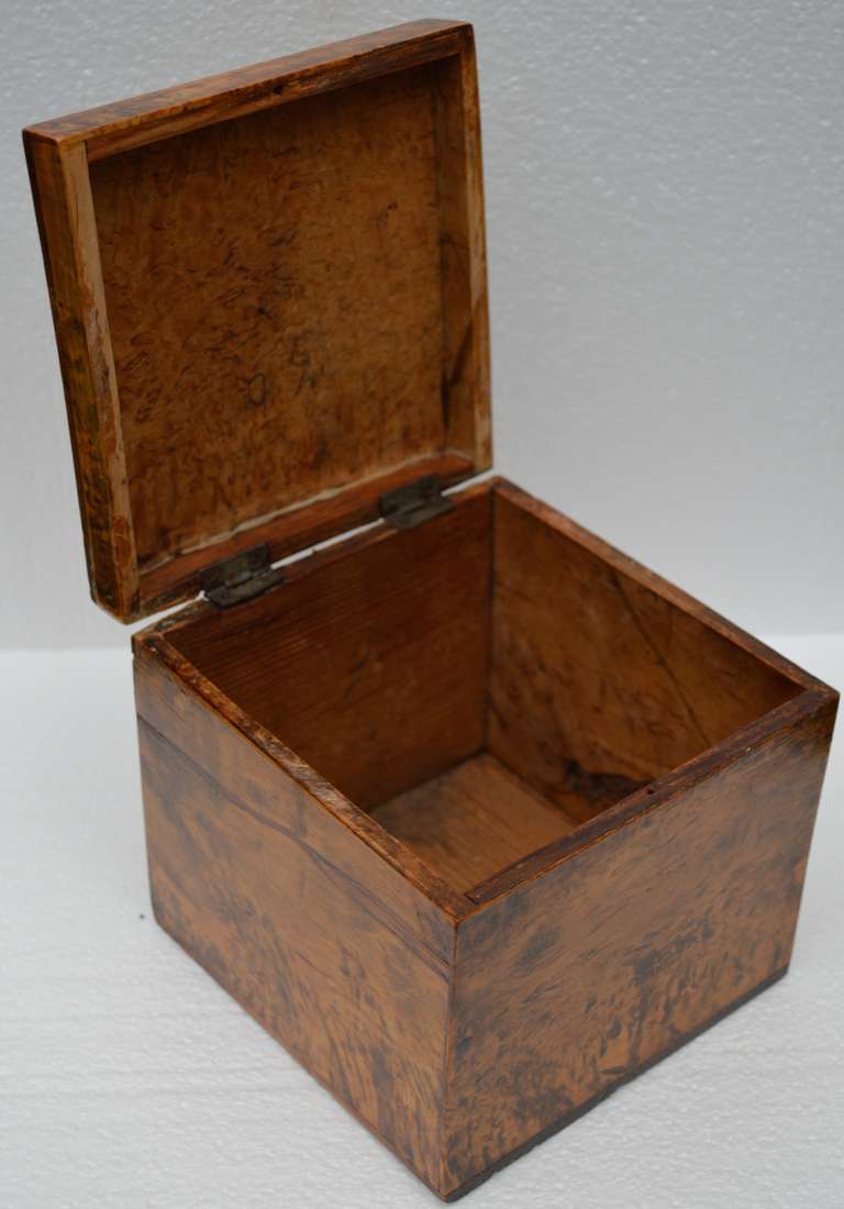 19th C Swedish Birch Wood Box 5