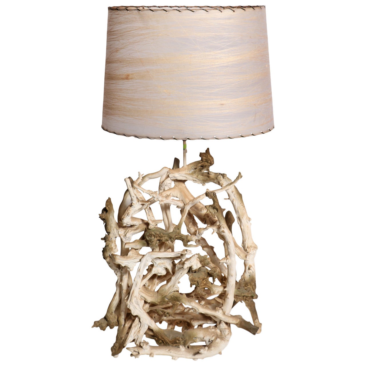 Large  Washed Driftwood Lamp