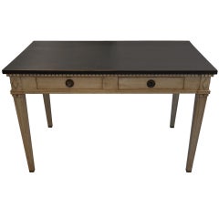 18th c. Gustavian Writing Desk with Blackish Top