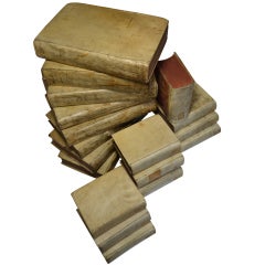 17th C. Collection Of 12 Vellum Books