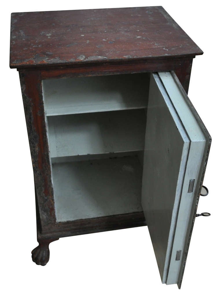 Metal Early 19th Century Medicine Safe Cabinet