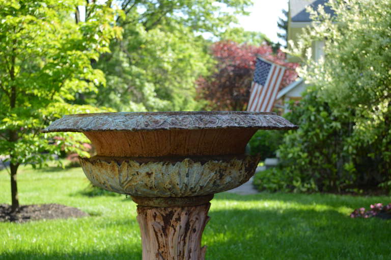 19th Century Large Garden Cast Iron Urn by Fiske