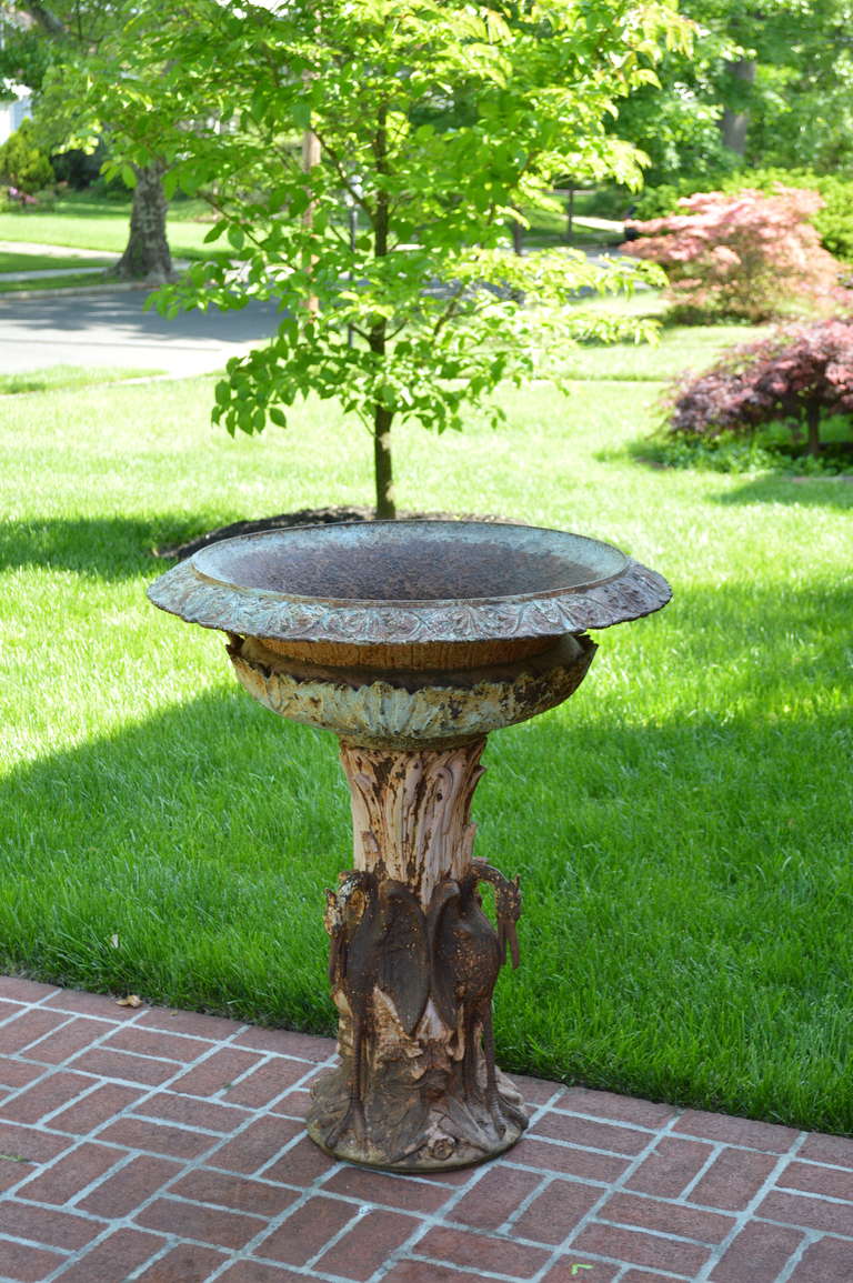 Large Garden Cast Iron Urn by Fiske In Good Condition In Haddonfield, NJ