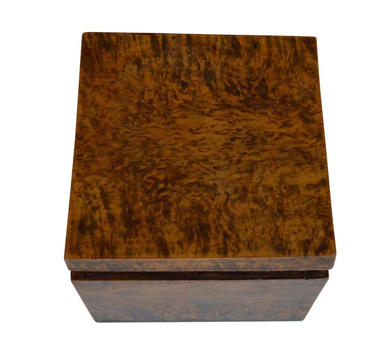 19th C Swedish Birch Wood Box 1